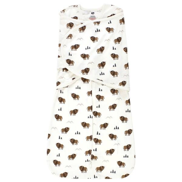 slide 1 of 1, Hudson Baby Infant Boy Convertible Swaddle Sleep Sack, Wild Buffalo 0-3 Months - Wild Buffalo
