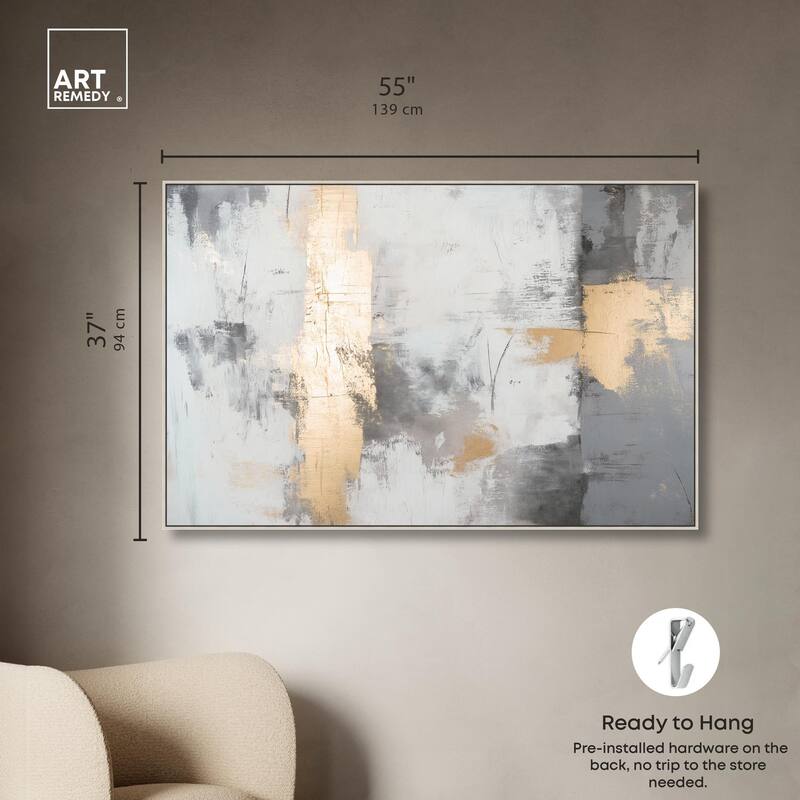 Gilded Gray III Canvas by Art Remedy
