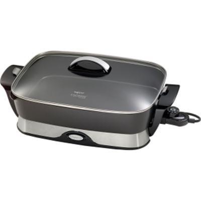 Presto 06857 16" Electric Foldaway Skillet With Tempered Glass Cover - Black
