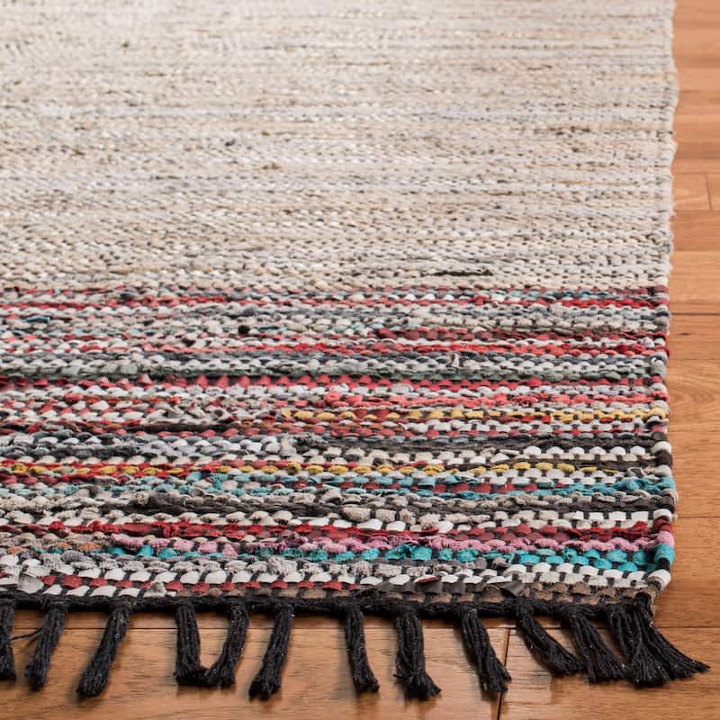 SAFAVIEH Handmade Vintage Boho Leather Andria Modern Stripe Leather