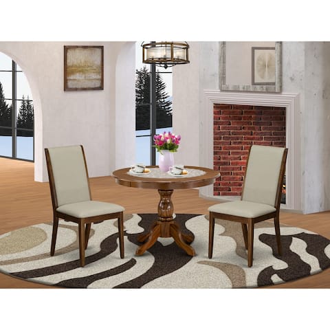 3 Piece Table Set Including Dining Room Table with 2 Kitchen Parson Chairs (Finish Option)