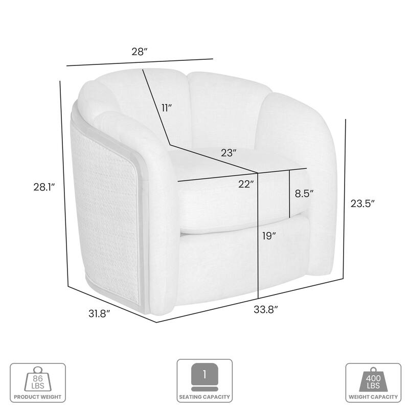 Violet Contemporary Coastal Accent Chair