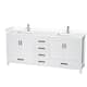 Option White / White Cultured Marble Top / Brushed Chrome