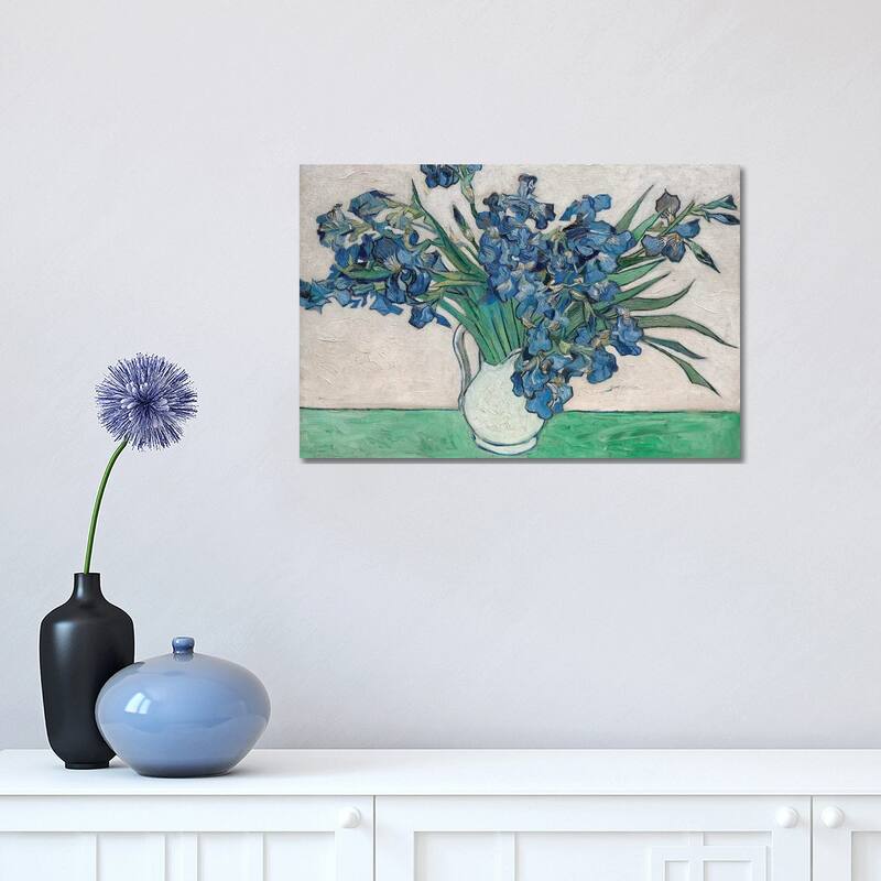 iCanvas "Irises, 1890" by Vincent van Gogh Canvas Print - 12x18x1.5