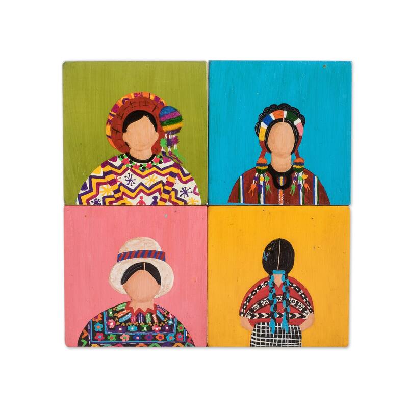 Novica Handmade Commemorative Garments Wood Wall Art (Set Of 4)