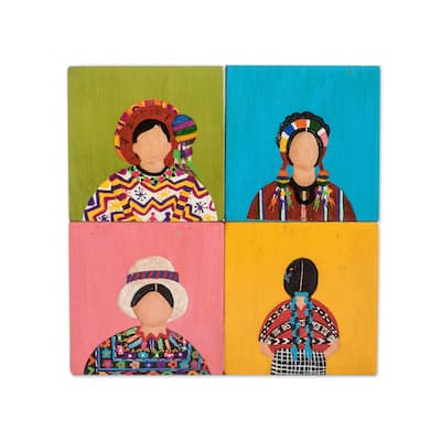 Novica Handmade Commemorative Garments Wood Wall Art (Set Of 4)