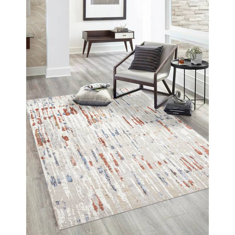 ECARPETGALLERY Machine Made Juniper Ivory Area Rug