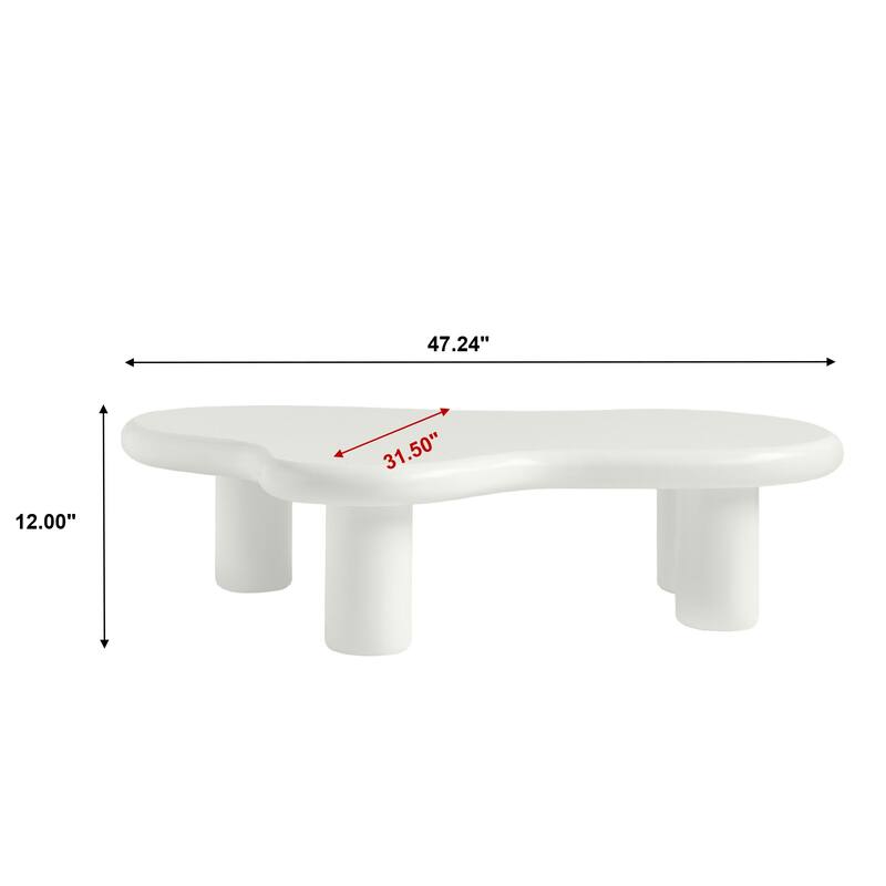 Exquisite Cloud-Shaped Modern Creative Coffee Table with Four Leg