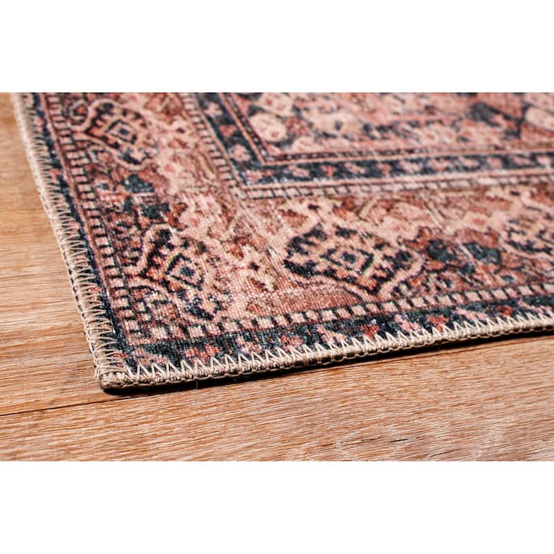 Terra by Obeetee Bergen Stripe Natural Rug - Natural/Criss Cross - 2'6" x 7'6"