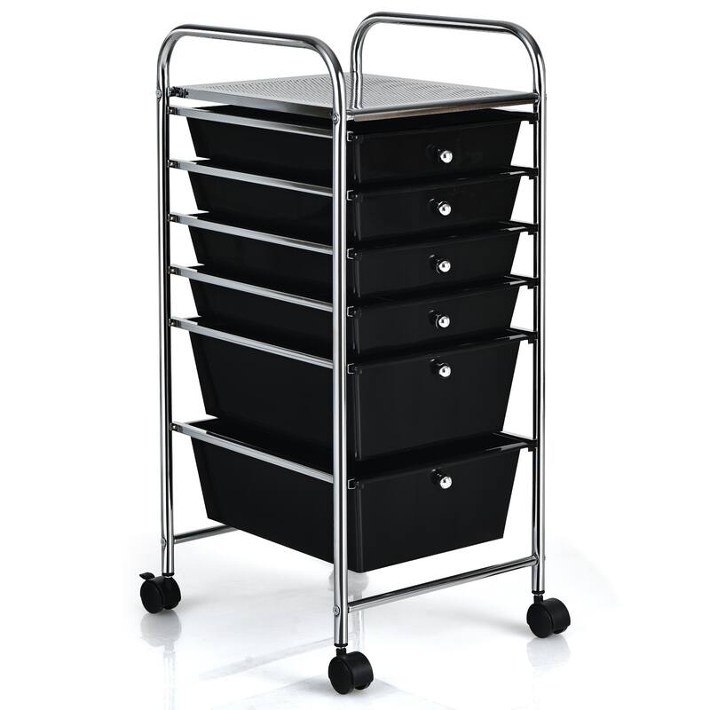 Costway 6 Drawer Rolling Storage Cart Scrapbook Paper Office Organizer - See details