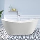 preview thumbnail 5 of 53, Vanity Art 71" X 32" White Acrylic Freestanding Air Bubble Soaking Bathtub with UPC Certified Overflow and Pop-up Drain