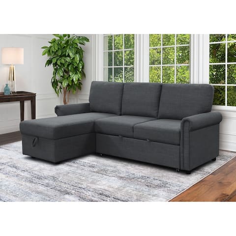 Abbyson Hamilton Storage Sofa Bed and Reversible Fabric Sectional