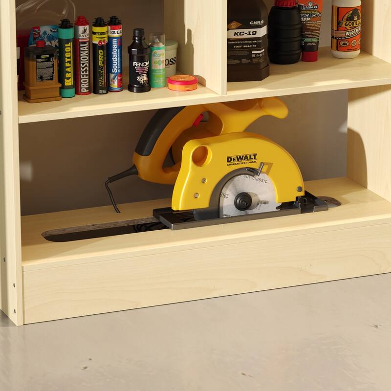 Tool Storage Cabinet 6 Layer Tool Storage Rack with Circular Saw Slot