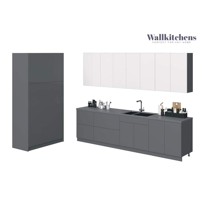 Kitchen Oasis Collection Gray Color Base Size 10Ft Wide - 123x50 - White