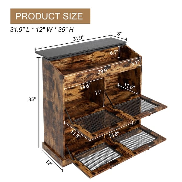 dimension image slide 1 of 4, Kitchen Storage Cabinet for Organizing Pantry Items, Spices, Potato, Vegetable