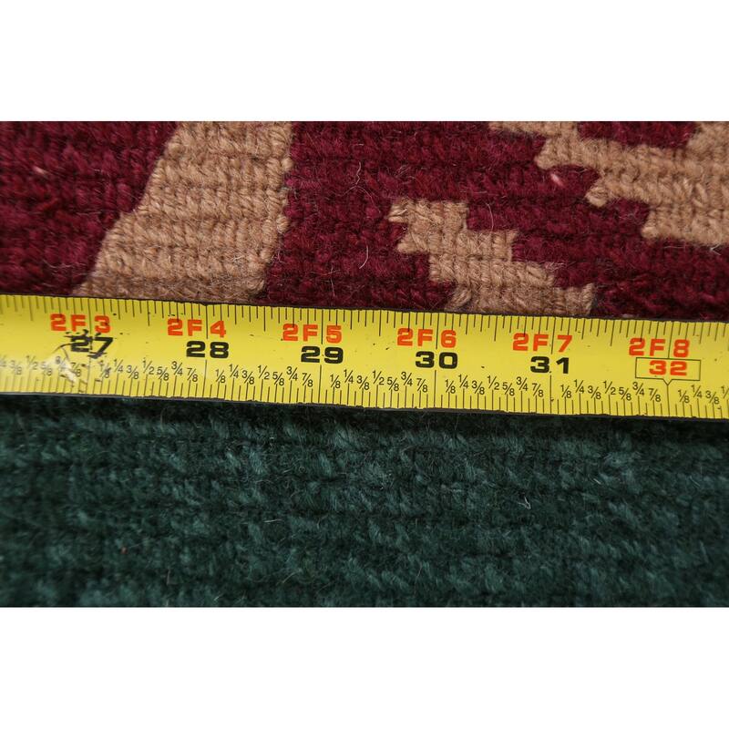 Vegetable Dye Nature Print Nepalese Area Rug Hand-knotted Wool Carpet - 5'9" x 7'0"