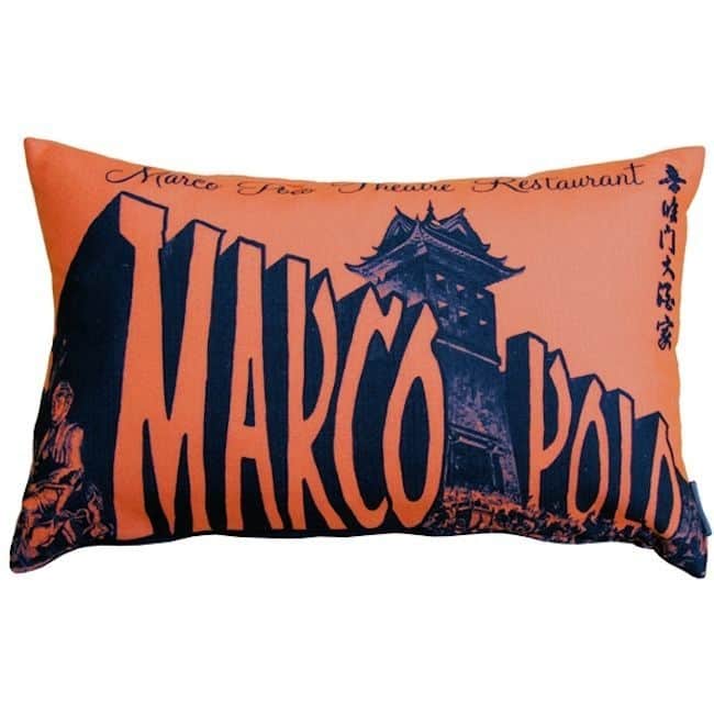 Marco Polo Theatre Restaurant 12x20 Throw Pillow