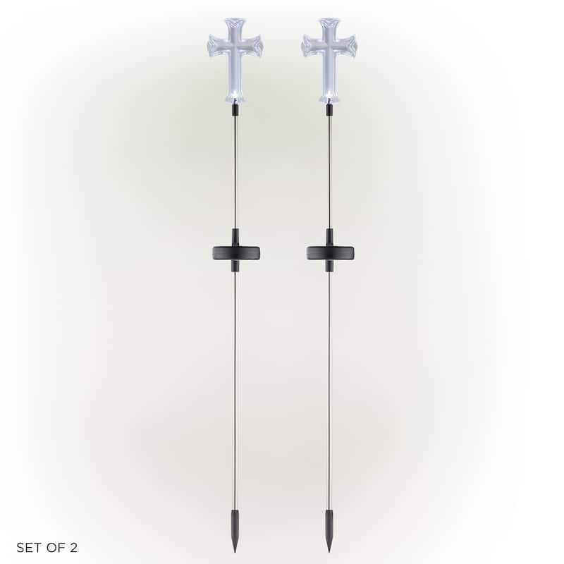 Alpine Corporation Outdoor Garden Stakes LED Lights (Set of 2)
