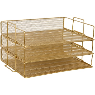 Flash Furniture HH-OHD01-3-MS Ryder 7-3/4" Tall File and Notebook - Gold