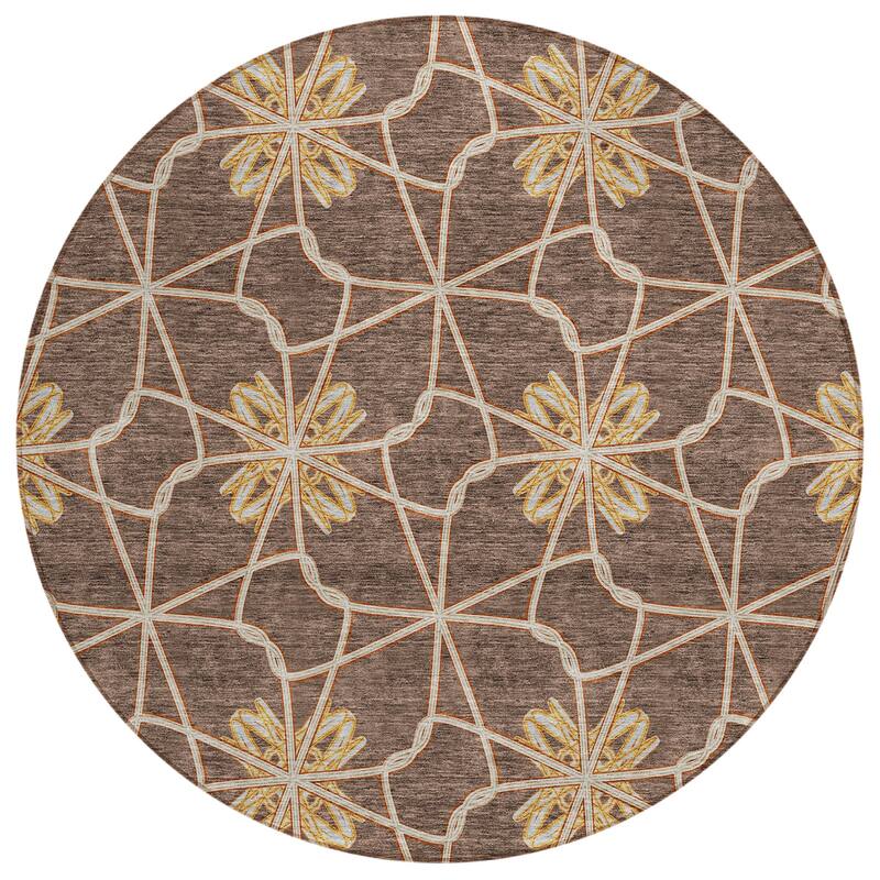 Machine Washable Indoor/ Outdoor Chantille Contempoary Whimsy Rug