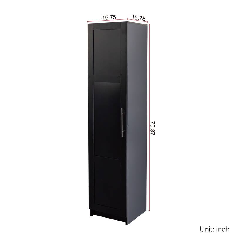 Tall Stackable Storage Cabinet Corner Cabinet Black Floor Cabinet