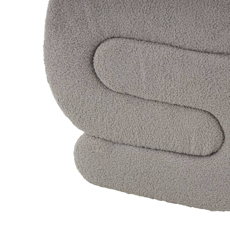 White, Gray or Copper Polyester S- Shaped Room Ottoman with Connected Arches