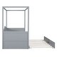 preview thumbnail 7 of 15, Modern Twin Size Canopy Day Bed with Twin Size Trundle