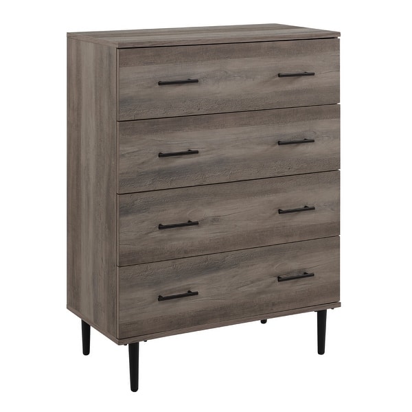 walker edison modern 4 drawer dresser Walker Edison Modern Solid Wood 4-Drawer Chest - Bed Bath & Beyond