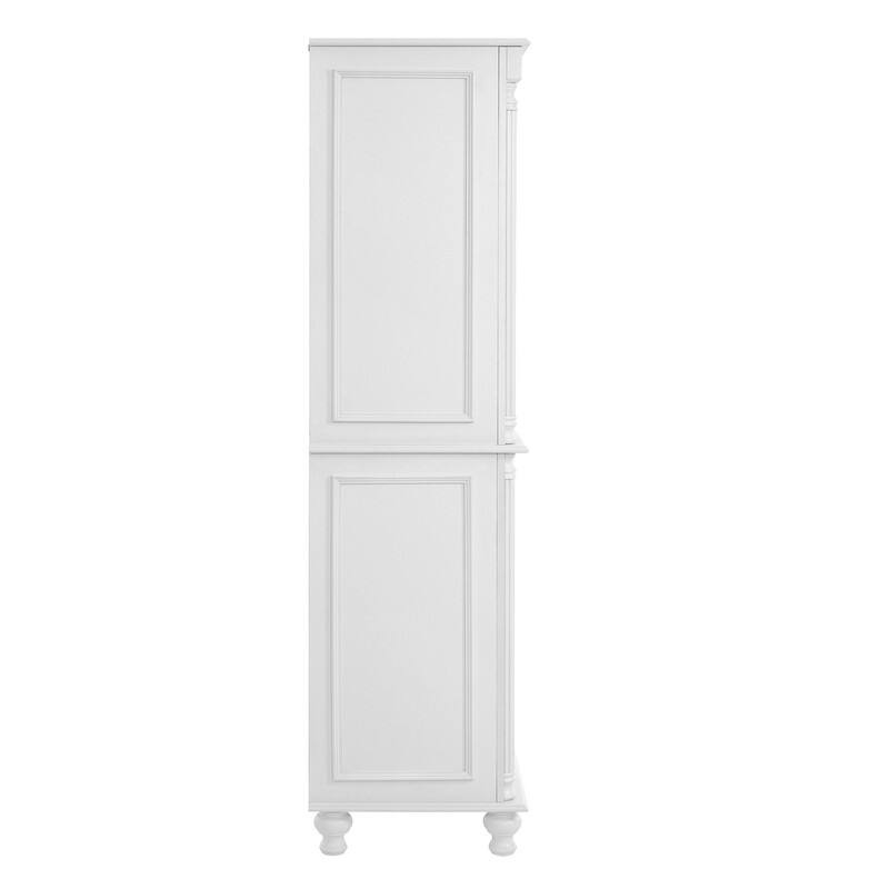 Farmhouse 77.3" Tall Kitchen Pantry Cabinet with 5 Drawers, 6 Door Shelves, 2 Adjustable Shelves