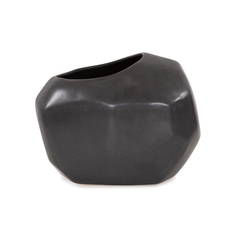 Gray Alamo Vase- Medium - 6.1/4H x 8.5W x 5D