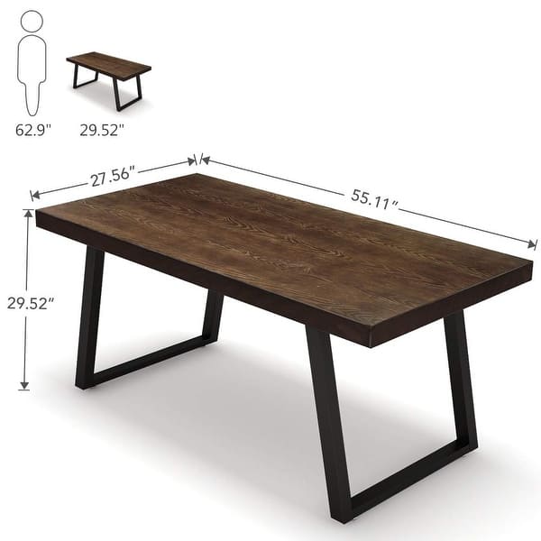 Shop 55 Rustic Solid Wood Computer Desk Vintage Industrial Home