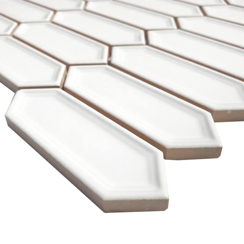 Forio 1.2" x 4.2" Picket Glossy Porcelain Mosaic Tile