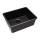 preview thumbnail 3 of 8, Lexicon Undermount Quartz 23 Inch Single Bowl Kitchen Sink Kit