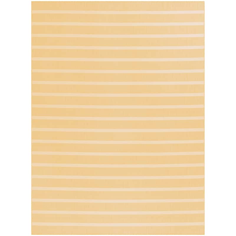 Nourison Positano Indoor/Outdoor Striped Area Rug. - 8' x 10' - Yellow/Ivory