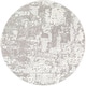 preview thumbnail 1 of 5, Livabliss Marghera Plush Abstract Area Rug 5'3" Round - Grey