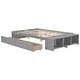 preview thumbnail 9 of 16, Full Size Platform Bed with Bed-end Storage Case & 2 Storage Drawers, Wooden Storage Bed Frame for Children Teens Adults Bedroom