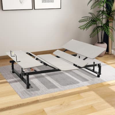 Modern Queen Size Electric Ergonomic Adjustable Bed Base with Wireless Remote Control and Quiet Motor