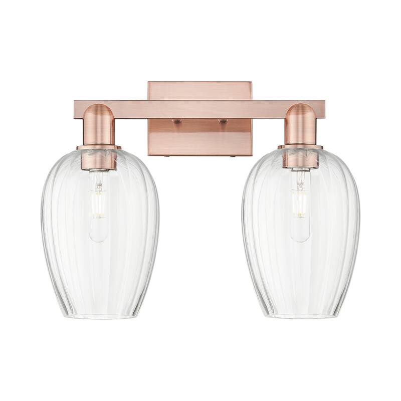 Innovations Lighting Downtown Urban - Preston - 2 Light 16" Flute Shade Bath Vanity Light