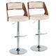Option Cream PU/Walnut/Chrome Rnd T