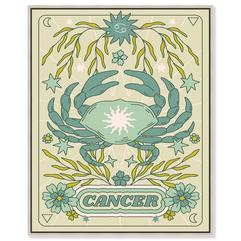 Cancer Stars Card Canvas by Art Remedy - 30" x 36" - Silver