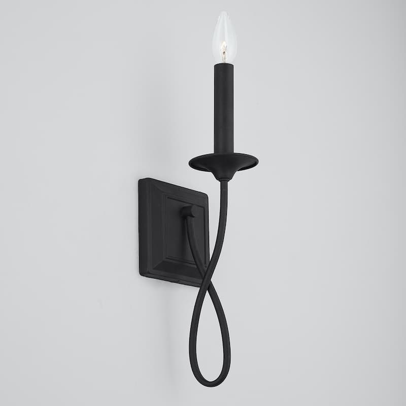 Vincent 1-light Black Iron Wall Sconce