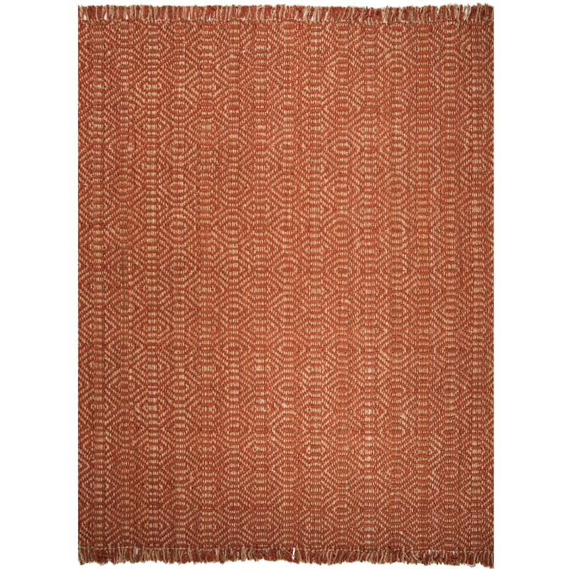 SAFAVIEH Handmade Natural Fiber Yanina Sisal Tassel Rug - Rust - 9' x 12'