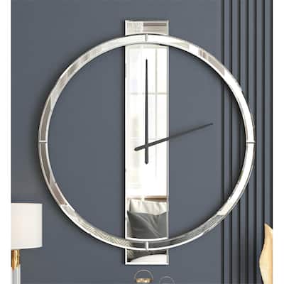 Glass Round Wall Clock 24 Inches
