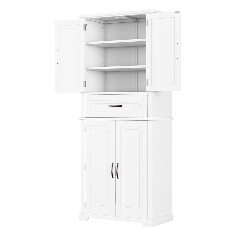 Christopher Knight Home - Whitmore Tall Bathroom Storage Cabinet with Adjustable Shelves and Multi-Functional Design