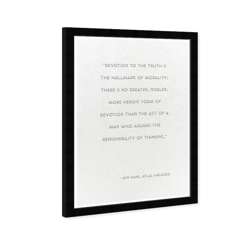 Wynwood Studio Prints Typography and Quotes Truth White and Modern & Contemporary Wall Art Canvas Print