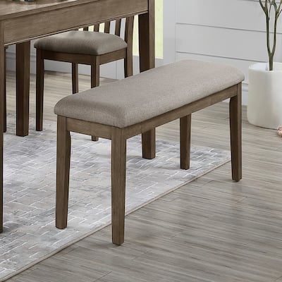 Fabric Upholstered Seat 1pc Bench