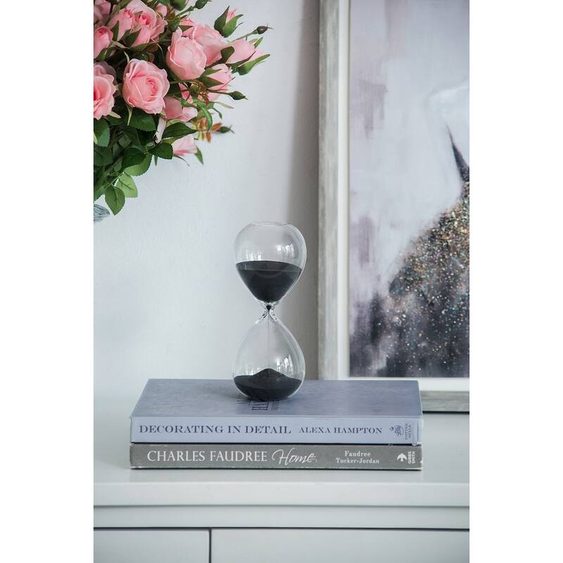 8" Ferdinand 30-Minute Hourglass, Black Sand