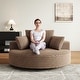 preview thumbnail 62 of 89, GDFStudio - Lavelle Corduroy 360 Degree Swivel Chair Fluffy Modern Sleeper