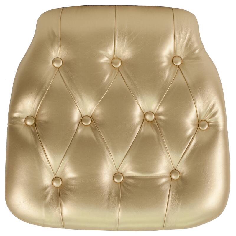 Hard Tufted Vinyl Chiavari Chair Cushion - Event Accessories - Gold