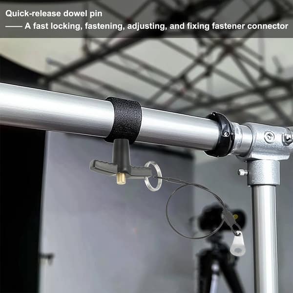 M METERXITY T-Handle Lock Pin – 1/4" Dia. X 1-31/32" Usage Length, Push-Button Quick Release With Lanyard – 304 Stainless Steel